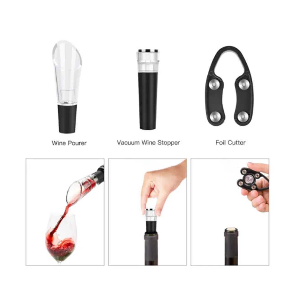 Ivation Wine Bottle Opener | Manual Handheld Corkscrew with Ergonomic Lever  Pump, Standing Vertical Design, Soft Bottleneck Grip, Nonstick Screw 