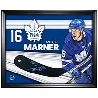 Frameworth PhotoGlass Toronto Maple Leafs: Mitch Marner Framed Signed Stick Blade (18x22")