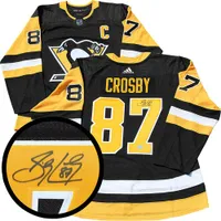 Chandail Black Pro Adidas autographié par Sidney Crosby des Penguins de Pittsburgh de Frameworth