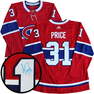 Frameworth Montreal Canadiens: Red Pro Adidas Jersey Signed by Carey Price