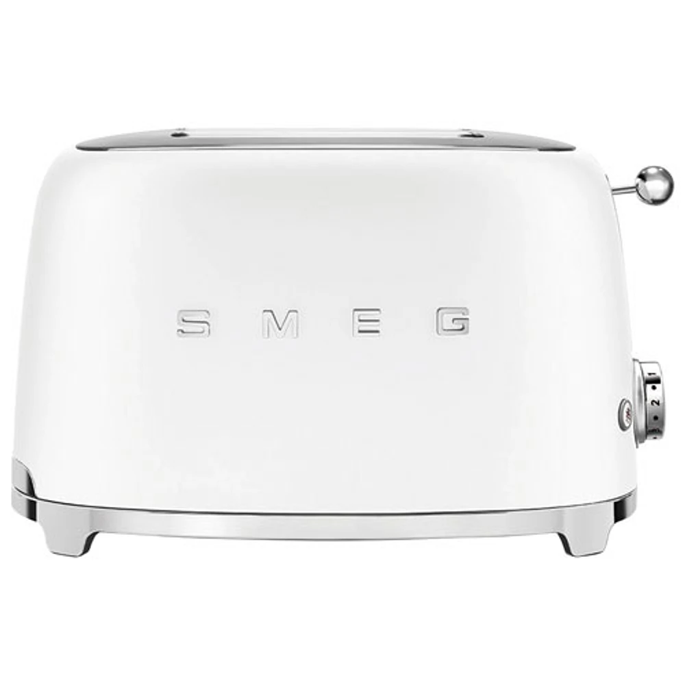 Smeg 50's Style Retro Toaster - 2-Slice - Matte White