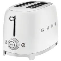 Smeg 50's Style Retro Toaster - 2-Slice - Matte White