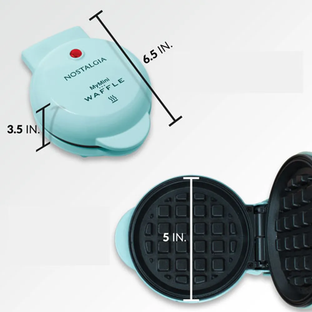 Nostalgia MyMini Personal Electric Waffle Maker - Aqua