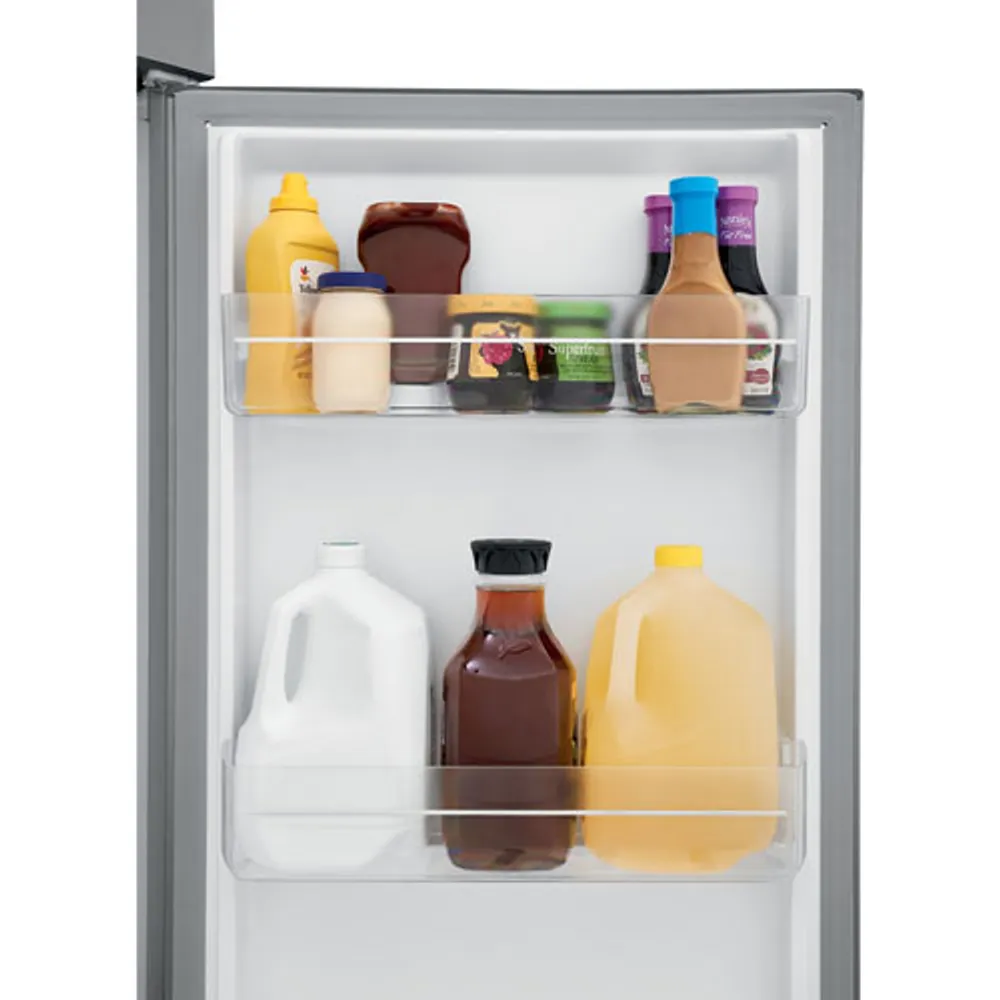 Frigidaire 24" 10.1 Cu. Ft. Top Freezer Refrigerator (FFET1022UV) - Brushed Steel