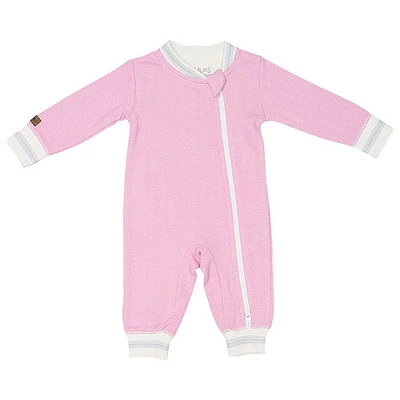 Combinaison-pantalon en coton Cottage de Juddlies - Nouveau-né - Coucher de soleil rose