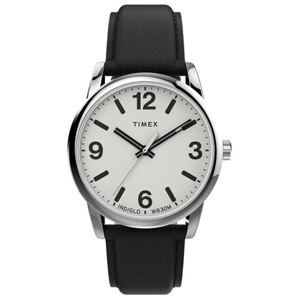 Montre décontractée de 38 mm pour hommes Easy Reader Bold de Timex - Noir/Argenté/Blanc