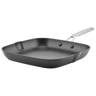 KitchenAid 11.25" Hard-Anodized Aluminum Square Grill Pan - Black