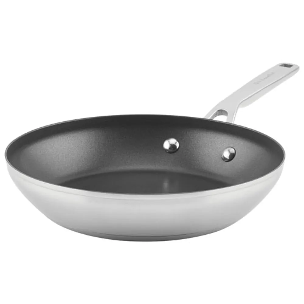 KitchenAid 9.5" Stainless Steel/Aluminum Frying Pan - Silver