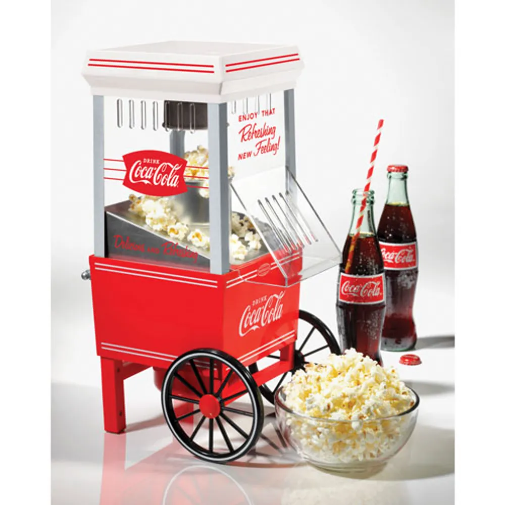 Nostalgia Coca-Cola Popcorn Popper (OFP501COKE) - 12-Cup