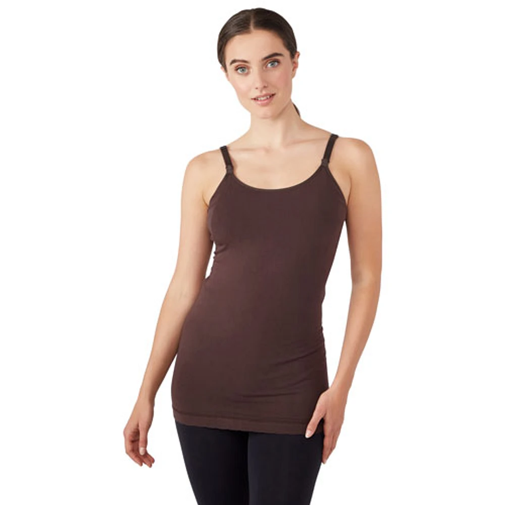 Modern Eternity Hannah Nursing & Maternity Yoga Tank Top - Small - Chocolate