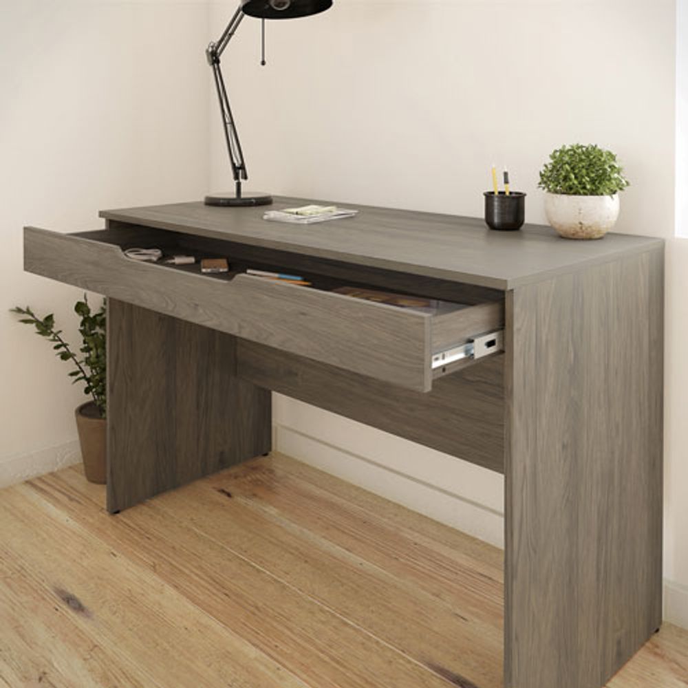 Arobas 47.75"W Writing Desk with Drawer - Bark Grey