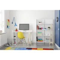 Atypik 47.25"W Computer Desk with Open Storage - White