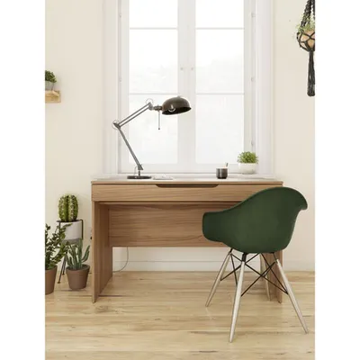 Arobas 47.75"W Writing Desk with Drawer - Nutmeg