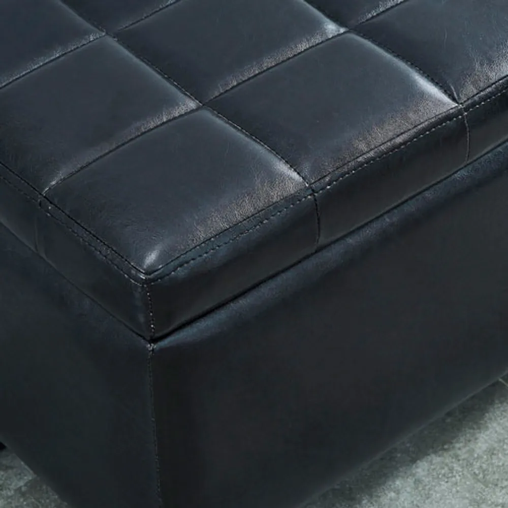 Winston Faux Leather Storage Ottoman