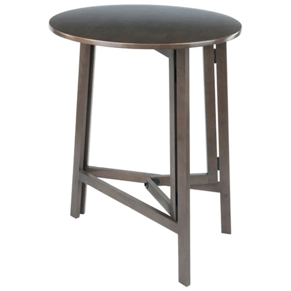 Torrence Transitional Round High Table - Oyster Grey