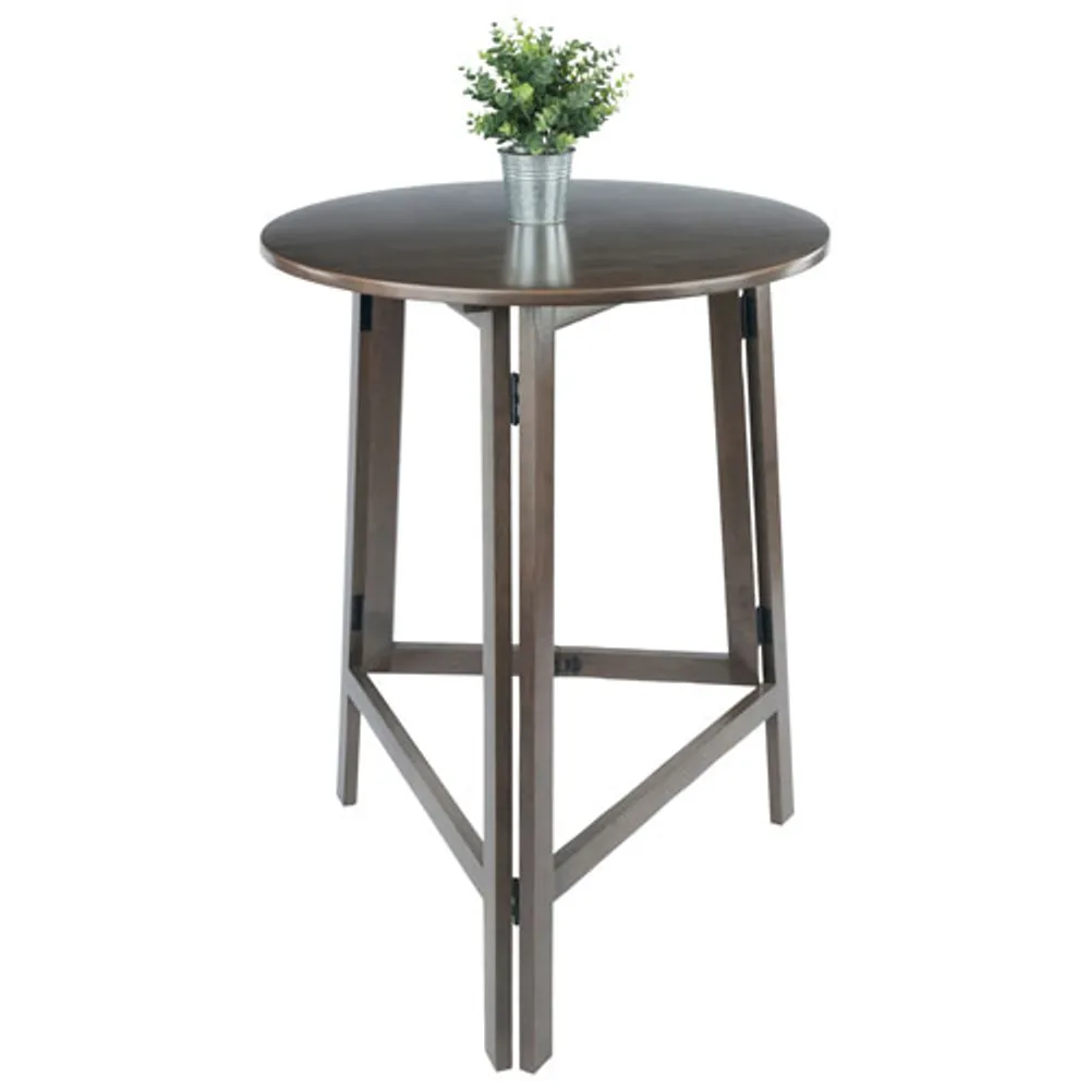 Torrence Transitional Round High Table - Oyster Grey