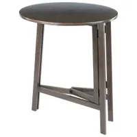 Torrence Transitional Round High Table - Oyster Grey