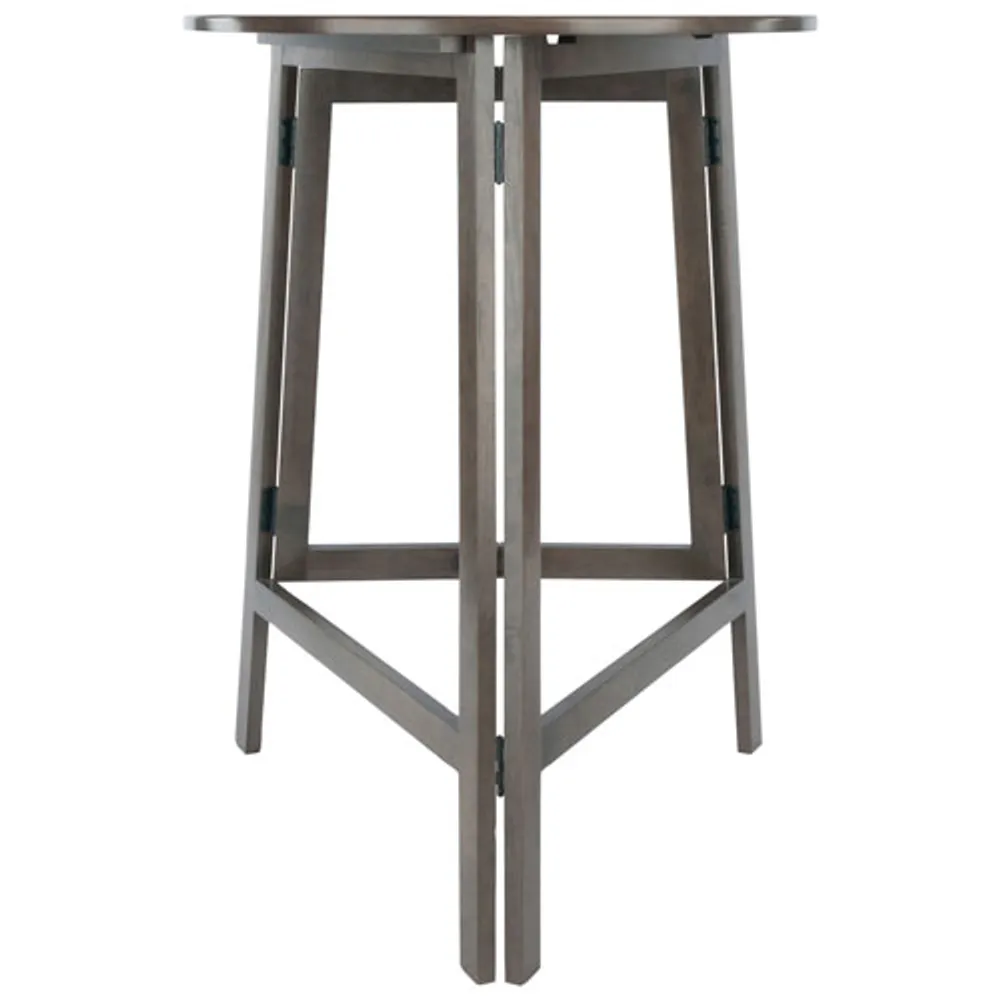 Torrence Transitional Round High Table - Oyster Grey