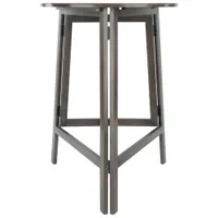 Torrence Transitional Round High Table - Oyster Grey