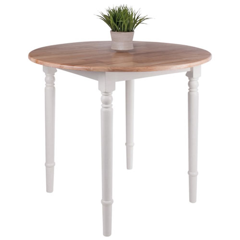 Sorella Transitional 4-Seating Round Casual Dining Table - Natural/White