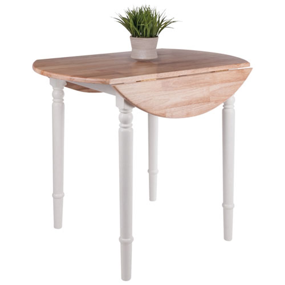 Sorella Transitional 4-Seating Round Casual Dining Table - Natural/White