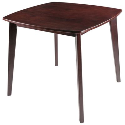 Pauline Transitional 4-Seating Square Casual Dining Table - Walnut