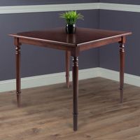 Mornay Transitional 4-Seating Square Casual Dining Table - Walnut