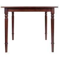 Mornay Transitional 4-Seating Square Casual Dining Table - Walnut