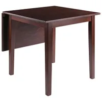 Perrone Transitional 4-Seating Rectangular Casual Dining Table - Walnut