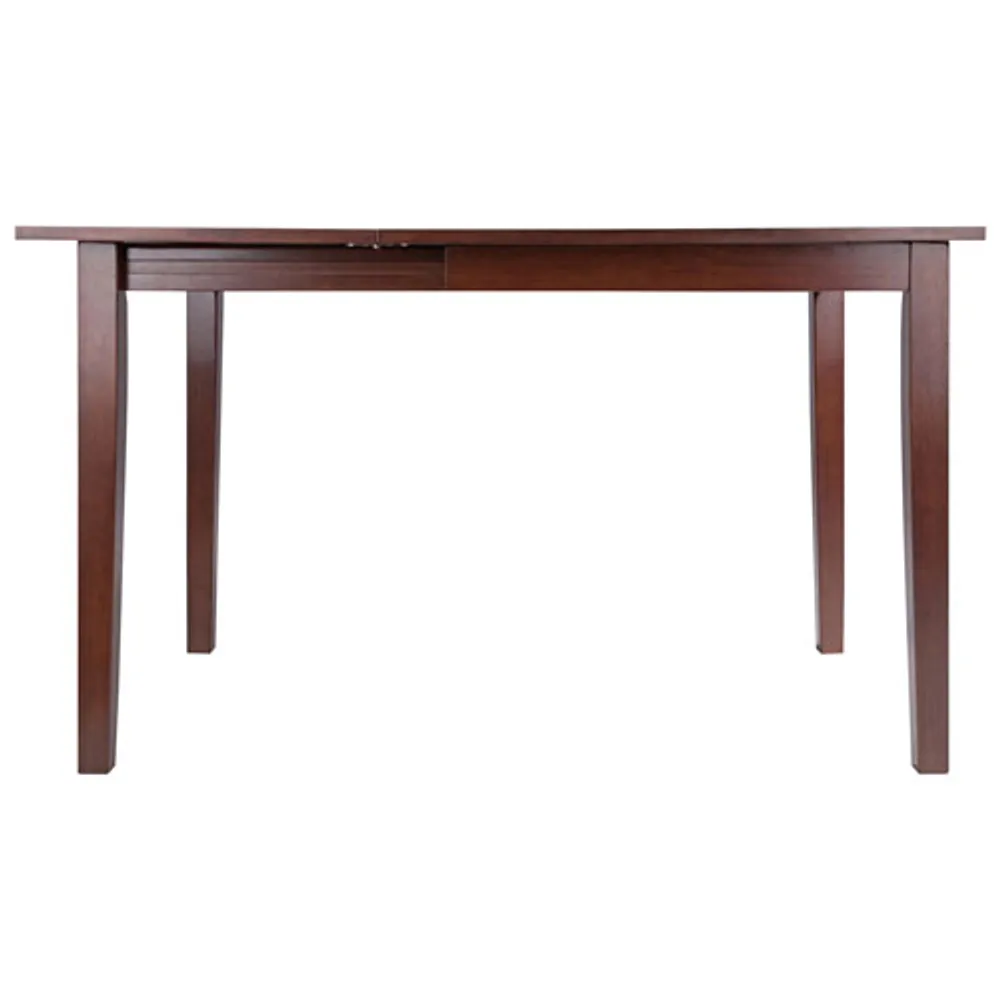 Perrone Transitional 4-Seating Rectangular Casual Dining Table - Walnut