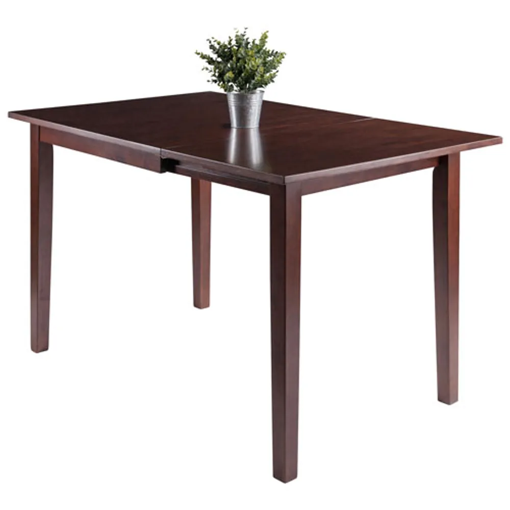 Perrone Transitional 4-Seating Rectangular Casual Dining Table - Walnut