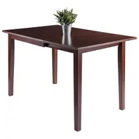 Perrone Transitional 4-Seating Rectangular Casual Dining Table - Walnut