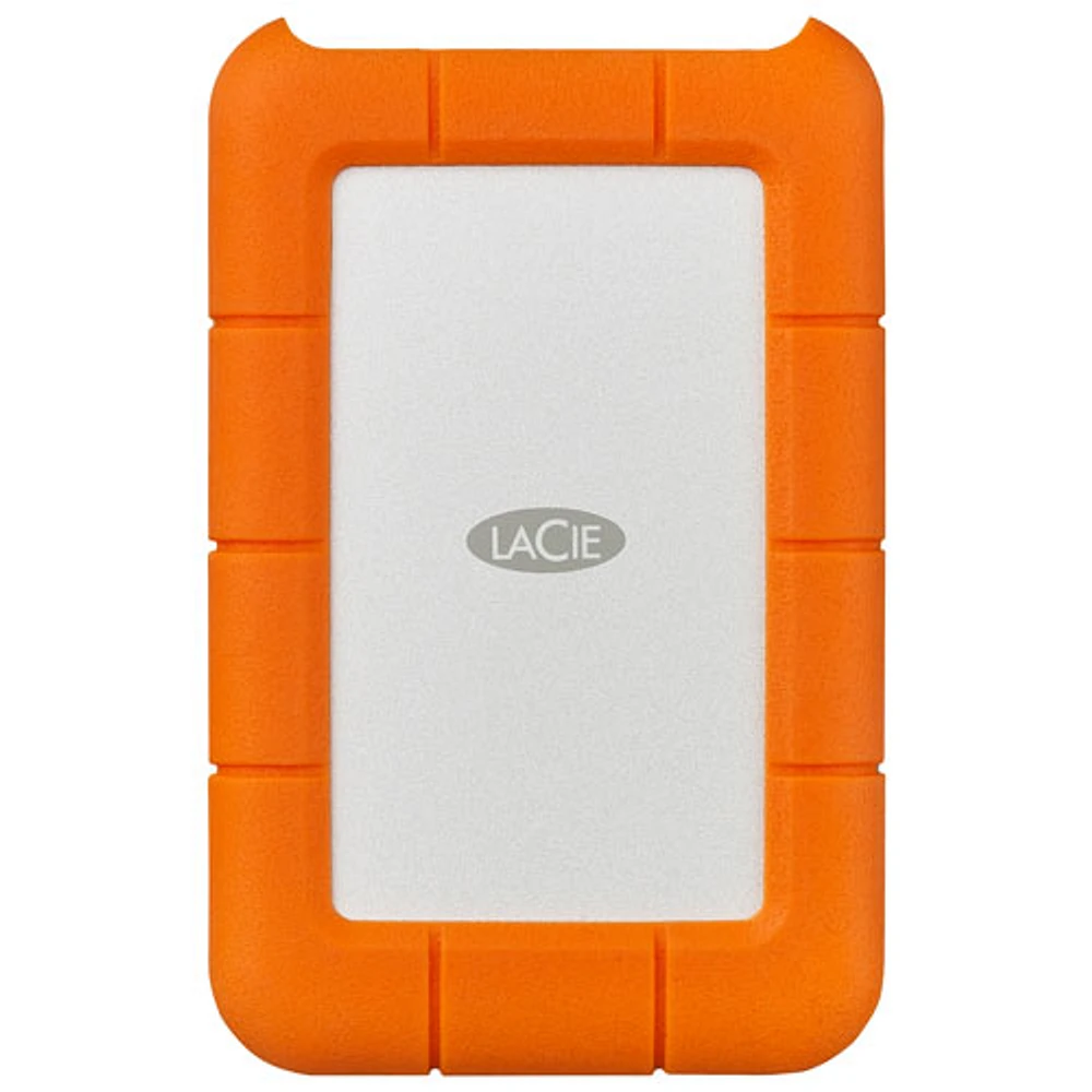 Disque dur externe portatif USB-C Rugged 2 To de LaCie pour PC/Mac (STFR2000800) - Orange