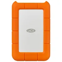 LaCie Rugged 2TB USB-C Portable External Hard Drive for PC/Mac (STFR2000800) - Orange