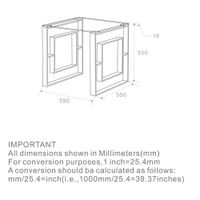 Eros Contemporary Square Accent Table - Gold