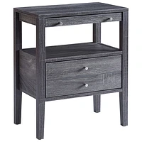 Brassex Modern 2-Shelf 1-Drawer Accent Table - Grey