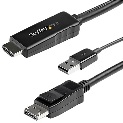 Câble HDMI 4K à DisplayPort avec alimentation USB de 2 m (6,56 pi) de StarTech (HD2DPMM2M)