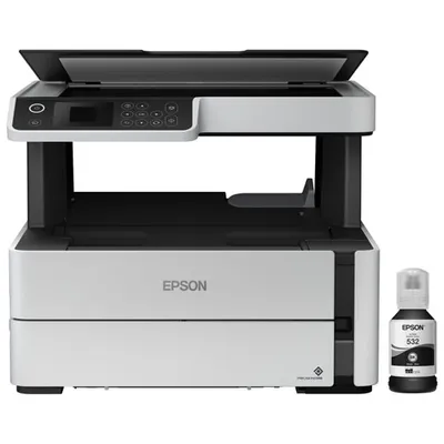 Imprimante à jet encre tout-en-un sans fil avec réservoir d'encre géant EcoTank ET-M2170 d'Epson