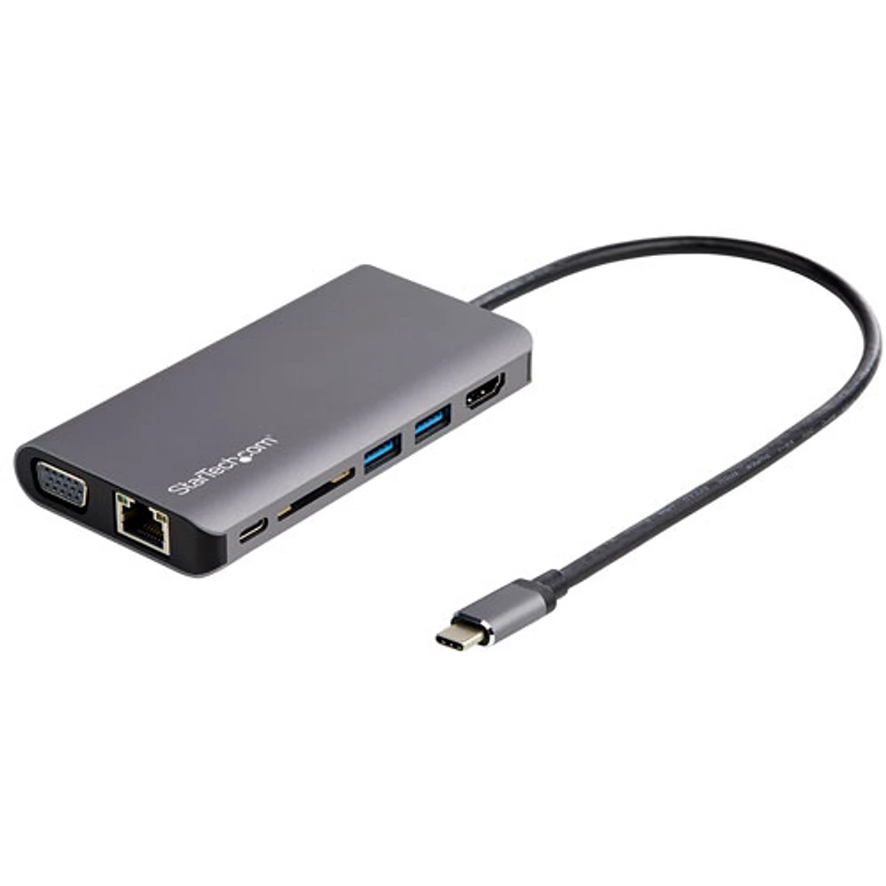 Adaptateur de voyage USB-C miniature 8-en-1 à plusieurs ports de StarTech (DKT30CHVAUSP)