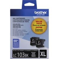 Brother Black Ink (LC103-2PKS) - 2 Pack