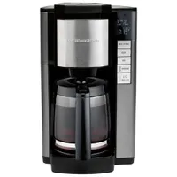 Hamilton Beach FrontFill Plus Programmable Coffee Maker - 12-Cup - Black/Stainless Steel