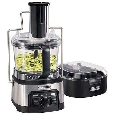 Robot de cuisine coupe en spirales 12 tasses et 450W Stack & Snap Hamilton Beach Professional - Inox