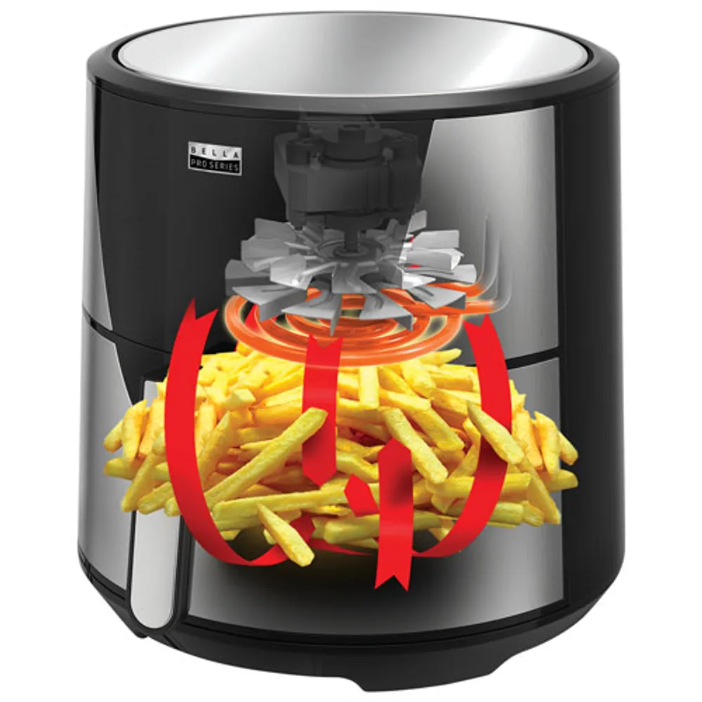 Bella Pro Touchscreen Air Fryer - 5.7L (6QT) - Stainless Steel