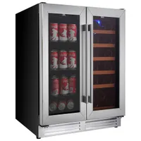 Koolatron 18-Bottle/56-Can Dual Temperature Wine Cellar (KBBC-22) - Black/Stainless Steel