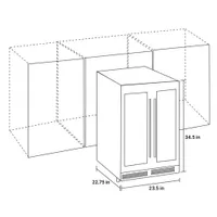 Koolatron 18-Bottle/56-Can Dual Temperature Wine Cellar (KBBC-22) - Black/Stainless Steel