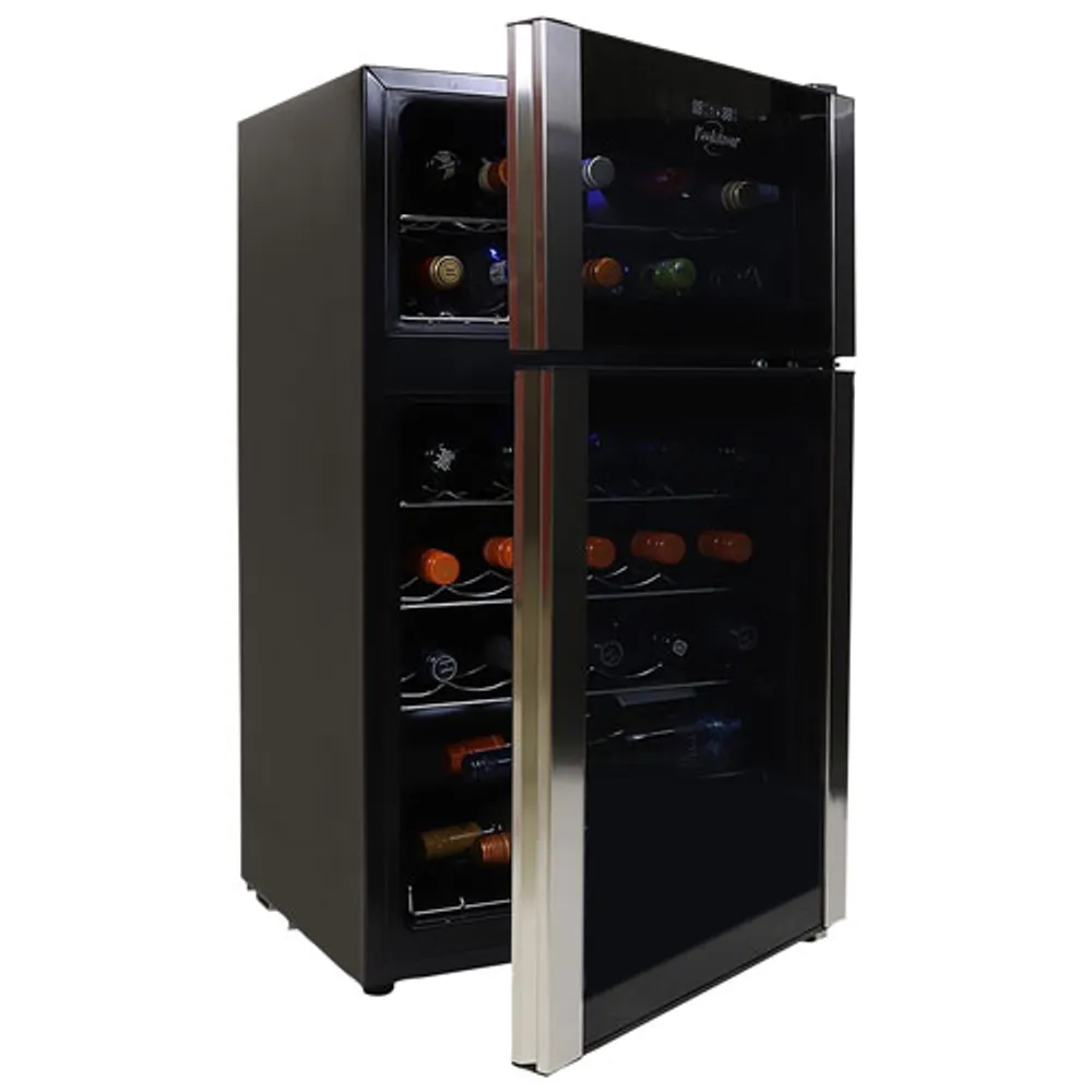 Koolatron 29-Bottle Dual Zone Freestanding Wine Cooler / Wine Fridge