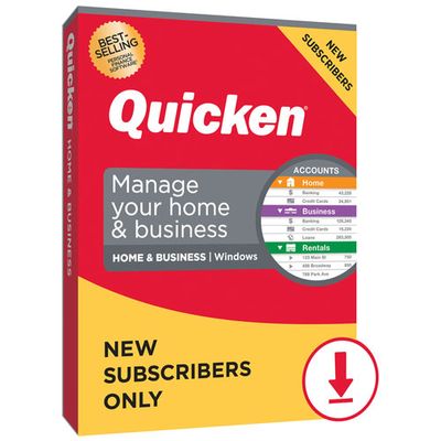 Quicken Home & Business (PC) - New Subscriber - 1 Year - English - Digital Download