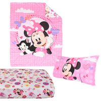 Disney Minnie Mouse 3-Piece Toddler Bedding Set - Pink