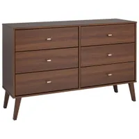 Milo Mid-Century Modern 6-Drawer Dresser - Cherry