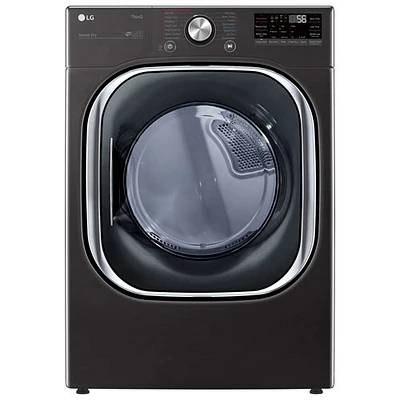 LG 7.4 Cu. Ft. Electric Steam Dryer (DLEX4500B) - Black Steel - Open Box